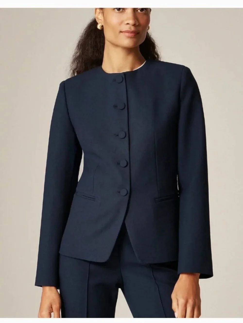NWT J Crew Cora lady jacket in four-season stretch 12 Navy
